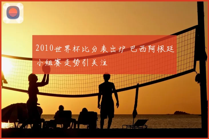 2010世界杯比分表出炉 巴西阿根廷小组赛走势引关注